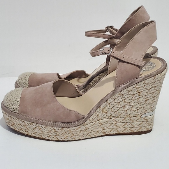 Vince Camuto Allory Size 10M Platform High Wedges Sandal Espadrille Tie Up - Picture 3 of 7